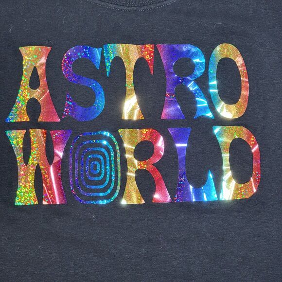 Astro World Travis Scott Graphic SS Gildan Unisex Tee Black - Size Small - Picture 1 of 4